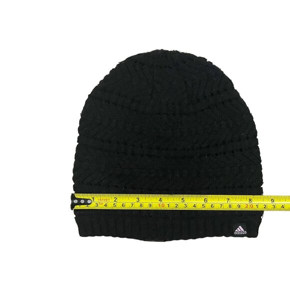 adidas ClimaWarm Black Knit Beanie — Warm Lined Winter Hat - Picture 9 of 10
